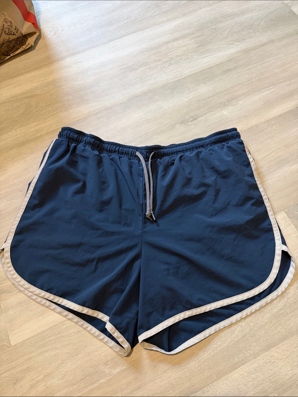 Rabbit Women's Navy Athletic Shorts with White Contrast Trim size medium